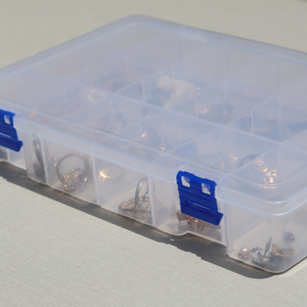 Multipurpose Transparent Plastic Storage Box For Jewelry Organizer 