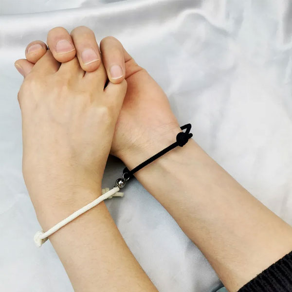 Adjustable Rope Magnetic Geometric Shaped Couple Bracelets For Women & Men