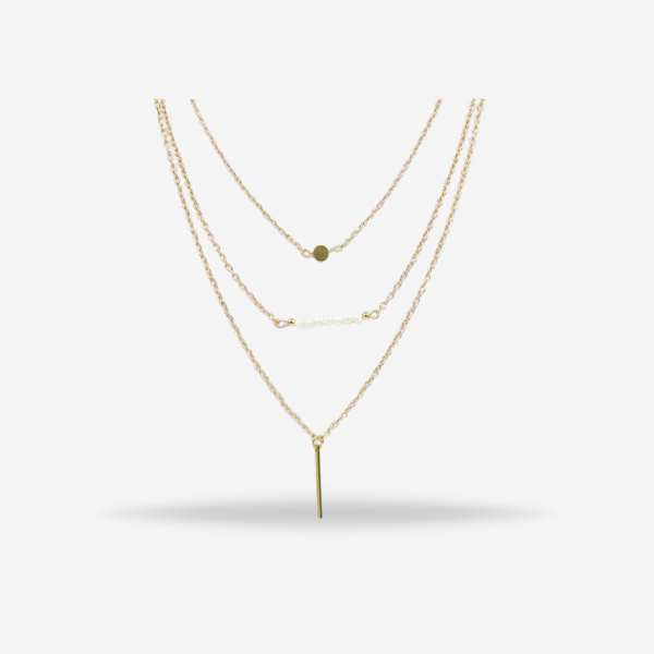 3 Layer Beautiful Triangle Pendant Necklace For Women's Fashion