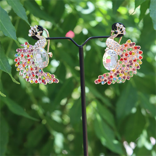 Flamingo Style Multicolor Crystal Earrings For Girls & Women