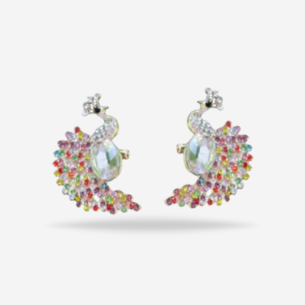 Flamingo Style Multicolor Crystal Earrings For Girls & Women