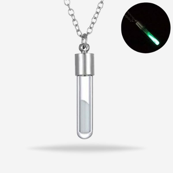 Glass Globe Crystal Bottle Glowing Pendant Necklace For Women & Men
