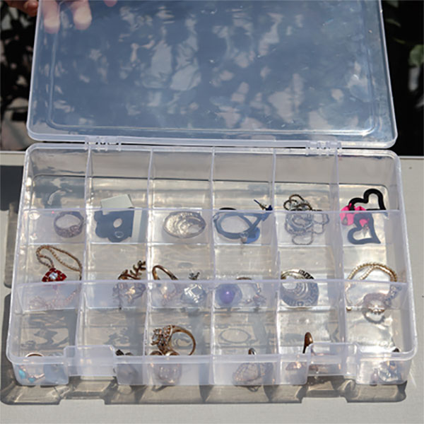 Multipurpose Transparent Plastic Storage Box For Jewelry Organizer 