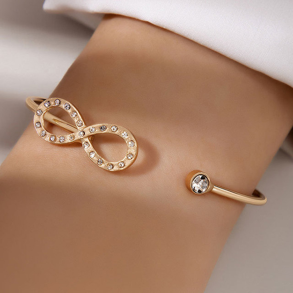 Delicate Open Flower Thin Cuff Women's Bracelet Hand Jewelry for Girls, Adding a Touch of Grace and Elegance
